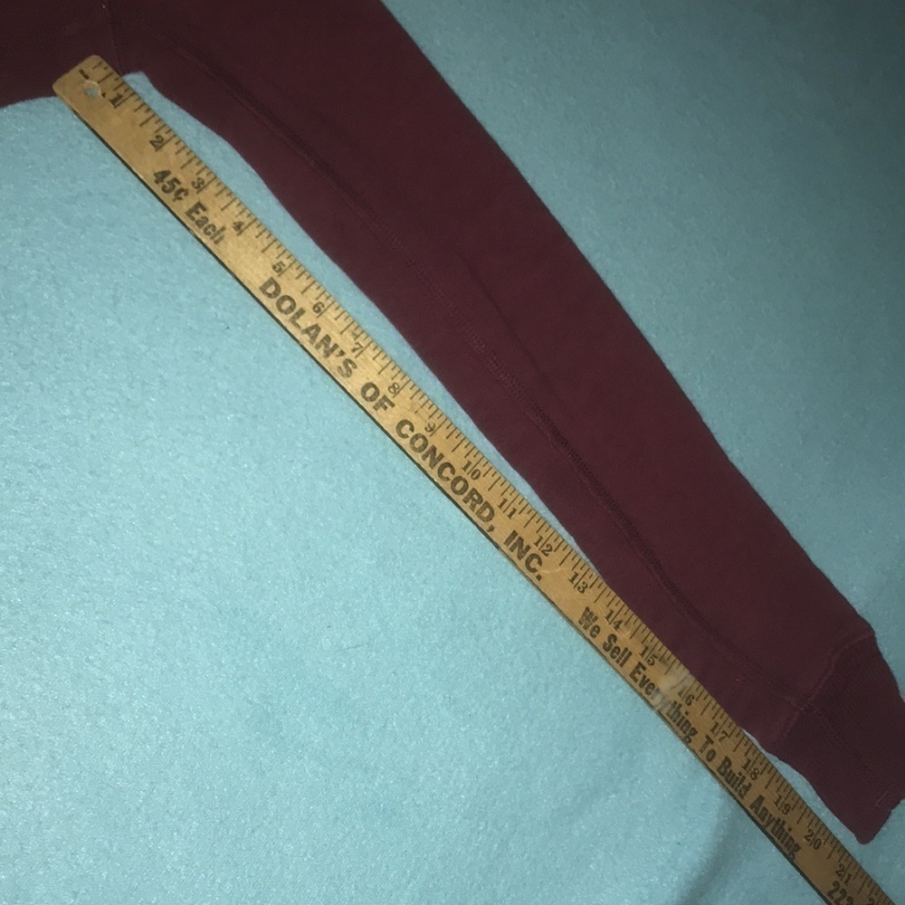 HOLLISTER Cali hoodie double zipper 2 front pockets burgundy long sleeve size XS - Picture 7 of 7